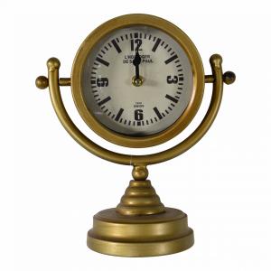 Tafelklok Luzern gouden retro stijl 24x26x13 cm Tafelklok Luzern gouden retro stijl 24x26x13 cm